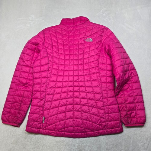 The North Face Thermoball Jacket Girls XL 18 Pink Full Zip Puffer Quilted - Picture 3 of 15