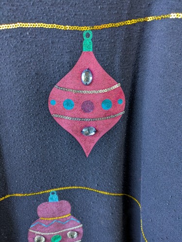 George Ladies Christmas Bauble Sweatshirt Size XL - Picture 4 of 7