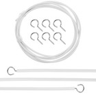 2 Sets Vorhang Hanging Draht Duschvorhang Drahtkabel Vorhanggeländersystem Kit