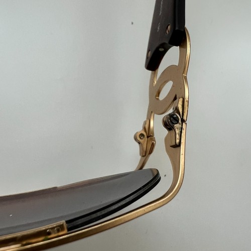 Vintage CHANEL ineinandergreifende CC Logo Sonnenbrille goldfarbenes Gestell Gläser mit Farbverlauf markiert - Bild 10 von 24