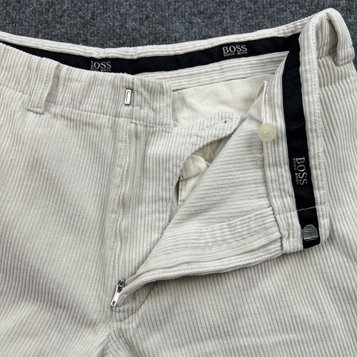 Hugo Boss Mens White Corduroy Chino Dress Pants Size 35x31 - Picture 5 of 8