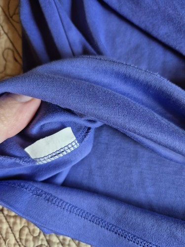 L.L. Bean Misses L Longsleeve Cotton T-shirt Crew Neck Periwinkle Blue - Picture 7 of 7