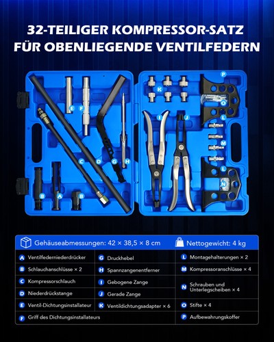 Universal Druckluft Ventilfederspanner für 8, 16 oder 24mm Ventilschaftdichtung - Bild 2 von 7