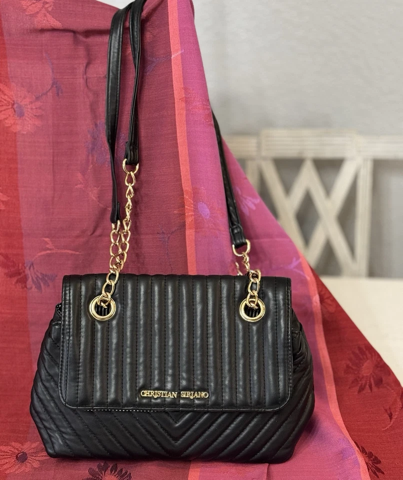 Bolso de hombro Christian Siriano negro abandonado Foto 2 de 4