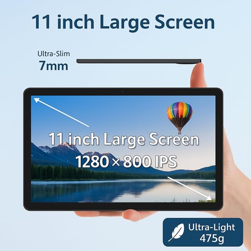 11" Android 15 Tablet with Keyboard & Mouse, Octa-Core T615, 20GB RAM (6+14GB... - Picture 7 of 8