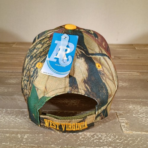Ball Cap, WV, West Virginia, Camouflage Adjustable Embroidered Logo & Bill - Picture 4 of 6