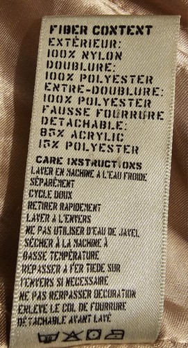 Vintage Triple 5 Soul Womens Faux Fur Trim Hooded Overdyed Puffer Parka XS Gray - Picture 11 of 21