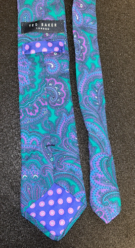 Ted Baker London Paisley-Krawatte blau und lila - Bild 5 von 7