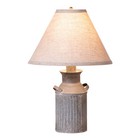 Scratch & Dent Irvins Country Tinware Milk Jug Lamp with  Linen Shade