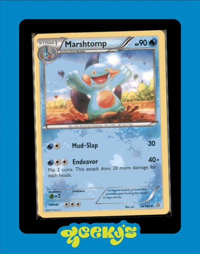 Marshtomp 34/160 XY - Primal Clash Pokemon 004871 - Picture 1 of 2