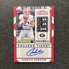 2020 Contenders CHARLIE WOERNER #281 College Ticket RC AUTO - GEORGIA FOOTBALL 