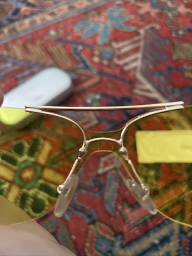 Vintage Authentic Christian Dior Mini Motard Sunglasses Yellow Gold Y2k w/Case - Picture 9 of 12