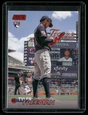 Tyler Freeman Rookie 2023 Stadium Club Red Foil Cleveland Guardians #77