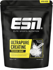 ESN Ultrapure Creatine Monohydrate, 500 g, 142 Portionen, mikrofein und perfekt