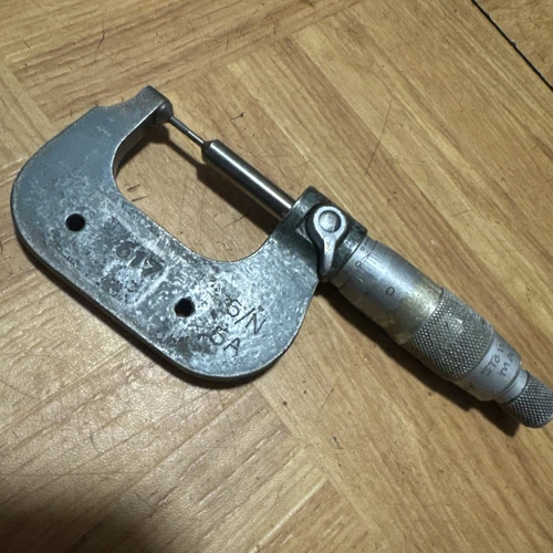 Classic 0-1” Outside Point Mic Micrometer 1964 Works Good Starret Mitutoyo