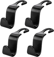 4 PCS Car Seat Headrest Hooks, Auto Backseat Organizer Hanger Holder, Vehicle Se