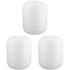 3pcs White Paper Lantern Lampshade Paper Hanging Lantern Cover DIY Painting