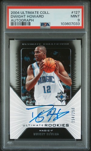 2004 ULTIMATE COLLECTION #127 DWIGHT HOWARD AUTO ROOKIE RC /250 PSA 9