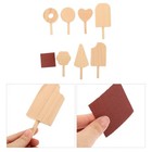 7pcs unfertige Eisformen hölzerne Eishandwerk Kinder Malereien Eisformen Dekore