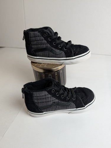 Vans SK8-Hi High Top Sneaker Schuhe Unisex Kleinkind Größe 9 Wildleder schwarz grau - Bild 2 von 9