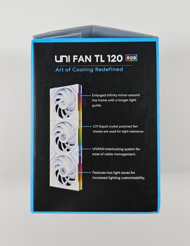 Lian Li UNI Fan TL 120 Daisy Chain Style LCP Fan Blades Triple Pack - White - Picture 5 of 8