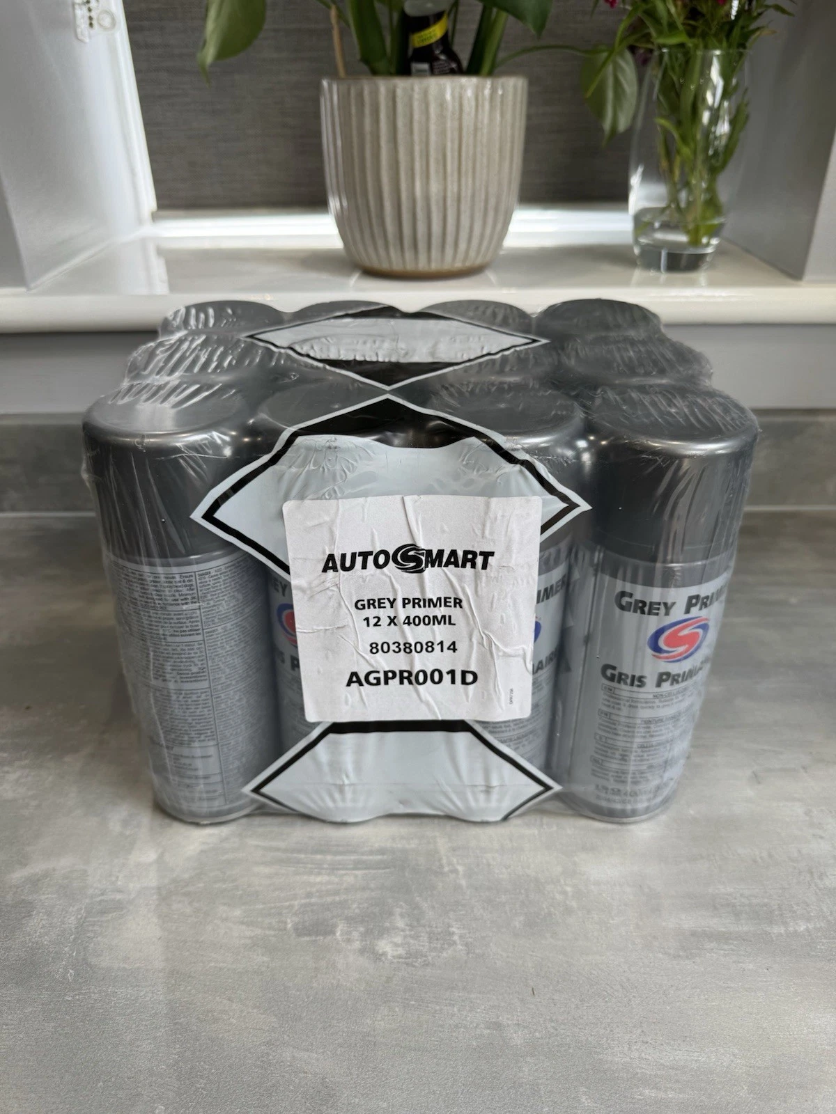 Pack of 12 Autosmart Grey Primer 400ml Non Cellulose Paint 80380814 Brand New
