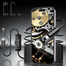 1920P HD Borescope Endoscope Camera Dual Lens 8 LED Lights for iOS/Android New