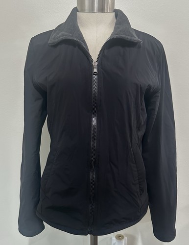 James Perse Yosemite Women's Black Fleece Lined Jacket Sz 3/L - 第 1/4 張圖片