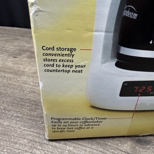 NEW Sunbeam 6395 12 Cup Coffeemaker Brand New Sealed Programmable Pause N Serve - Picture 11 of 13