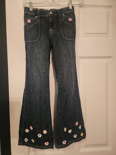 Gymboree Showers Of Flowers Jeans Size 8 Euc  - Picture 1 of 5