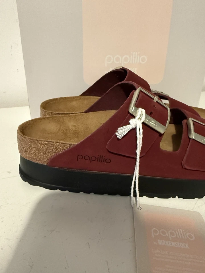 Birkenstock Papillio Arizona Platform Nubukleder Sandale Gr. 38 Schmale Weite - Bild 2 von 4