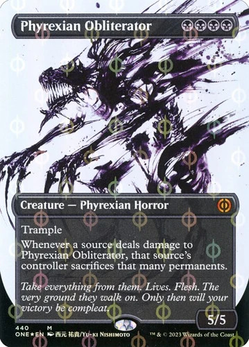 Phyrexian Obliterator - Step-and-Compleat Foil Extended Art Showcase ONE NM MTG - Picture 1 of 1
