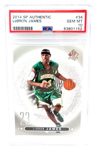 2014 Upper Deck SP Authentic LeBRON JAMES Basketball Card PSA 10 GEM MINT
