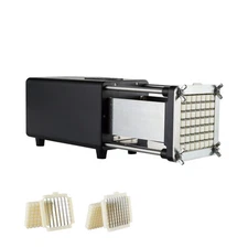 Electric French Fry Cutter Stainless Steel Potato Vegetable Slicer Chopper Black
