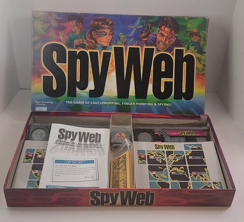 Spy Web Guess Who Board Game 90s Parker Brothers 1997 Missing 2 City Pegs Spyweb - Picture 8 of 11