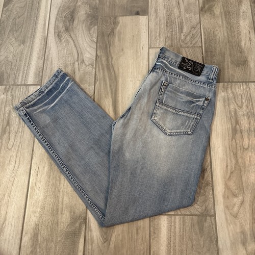 Diesel Men's Jeans Size 34/32 Blue Light Wash Regular Slim Straight Button Fly - Picture 1 of 13