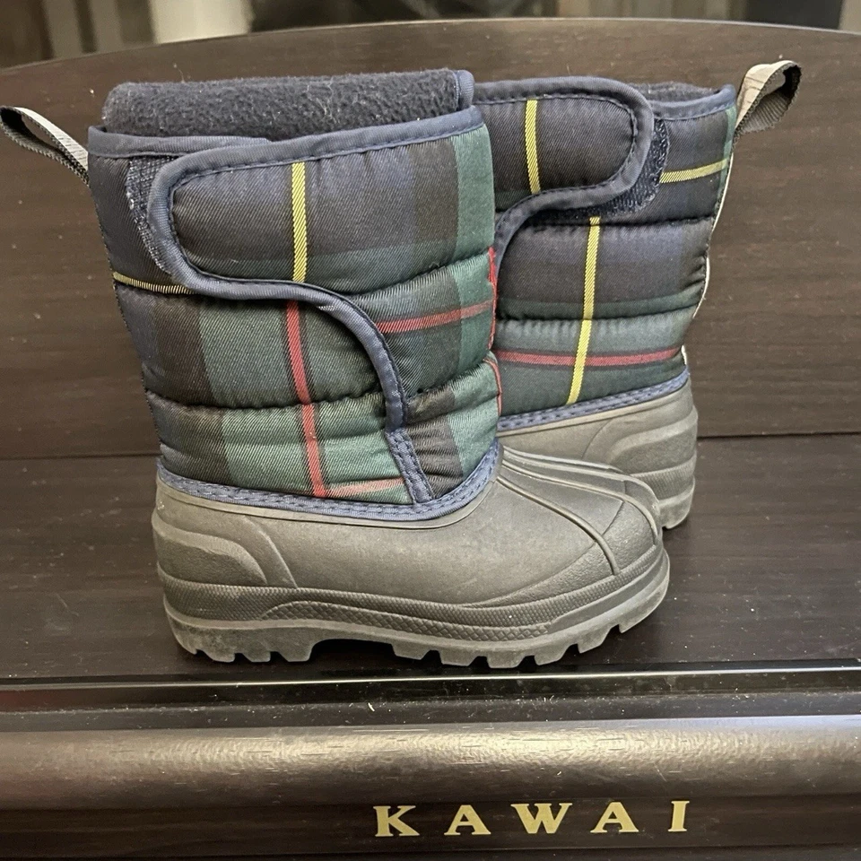 Polo Ralph Lauren Niños Pequeños Botas de Nieve Extraíbles Azul Rojo Logo Niño Talla 6 Foto 2 de 4