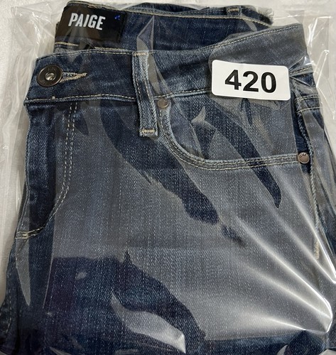 Paige Jeans Womens 26 Blue Verdugo Ankle Stretch Dark Wash Low Rise Raw Hem - Picture 16 of 16