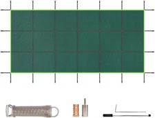 Inground Pool Safety Cover Fits Rectangle Swimming Pool Winter Cover 12x24ft