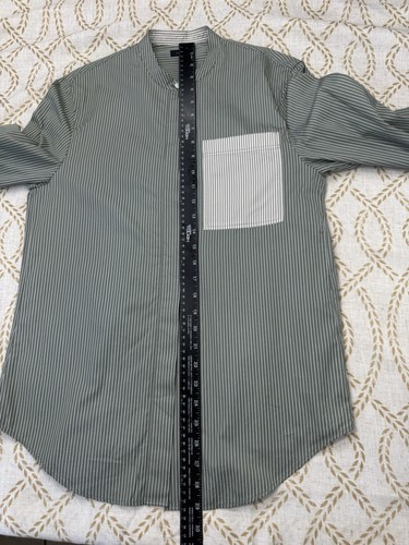 Joseph Pinstripe Oversized Cuff Statement Button Up Size 36 - Picture 14 of 15