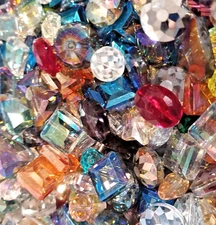 75 Pcs Large Crystal Beads Lot Faceted Transparent Glass For Jewelry Suncatchers