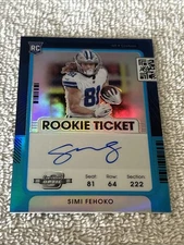 2021 Panini Contenders Optic Simi Fehoko Rookie Ticket Auto Blue /35