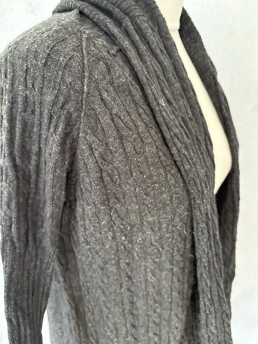 Womens All Saints Dark Grey waterfall style Cardigan Size M 12/14 - Picture 3 of 11