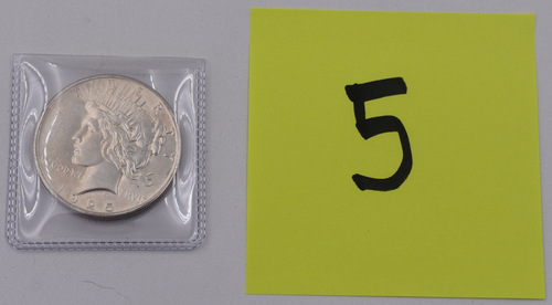 Vintage 1925 P Peace Dollar Stempelglanz ++ 1 Dollar Silber Dollar Münze Top #5 - Bild 4 von 4