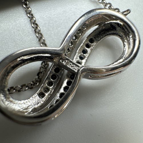 Bellissima Collana Argento Love Infinity Diamanti 18" (3,6g) - Foto 4 di 7