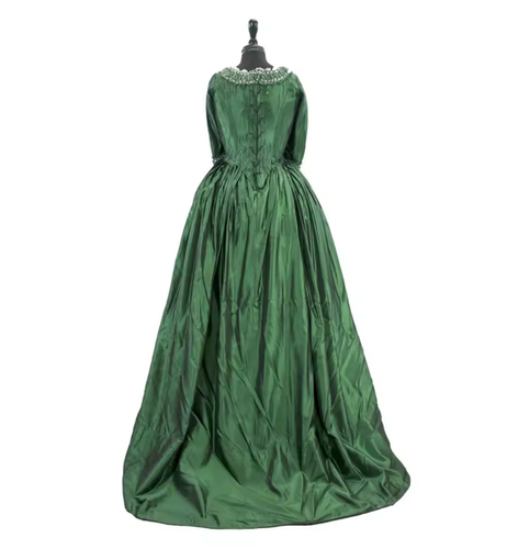 18. Jahrhundert viktorianisches grünes Brautkleid Mittelalter Marie Antoinette Kostüm - Bild 3 von 10