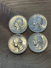 1955-D Washington Quarter 90% Silver  AU Or Better Lot Of 4