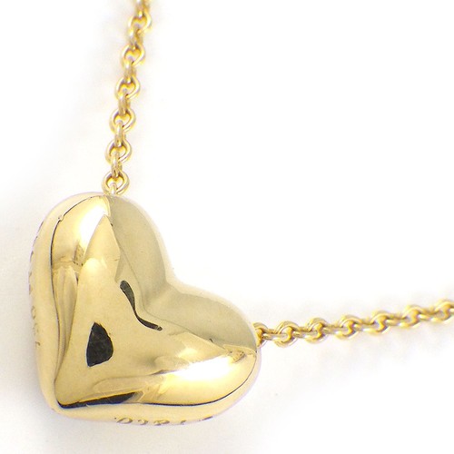 Tiffany & Co. Halskette Punkte Pinched Herz 3 Punkt Diamant 750YG PT950 Platin - Bild 2 von 10