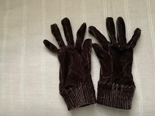 NEU BRAUNE SAMT HANDSCHUHE STRETCH - Bild 2 von 2