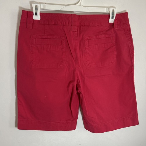 Lands’ End Damen Fit 12 rot Twill Chino Shorts Größe 12 Baumwollmischung - Bild 4 von 6